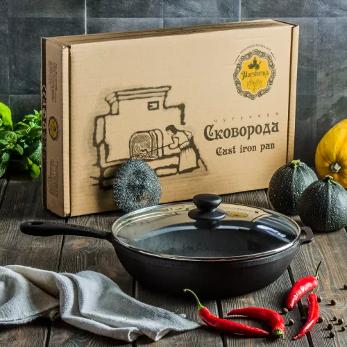 Patelnia żeliwna z pokrywką MAYSTERNYA IRON 28 cm