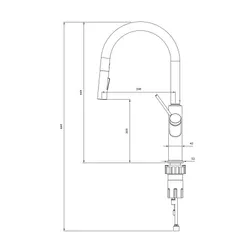 Bateria OMNIRES Bend BE6455BSB Mosiądz szczotkowany