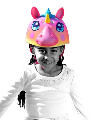 Kask rowerowy RASKULLZ Super Unicorn Wielokolorowy dla Dzieci (rozmiar S)