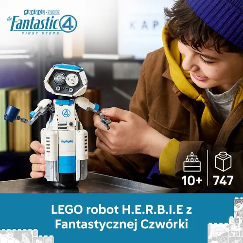 LEGO Marvel 76339 Fantastyczna Czwórka H.E.R.B.I.E., zestaw klocków 10+