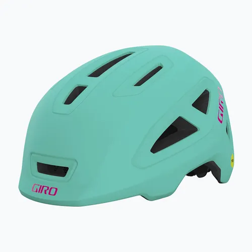 Kask rowerowy dziecięcy Giro Scamp II Integrated Mips Jr matte screaming teal/bright pink