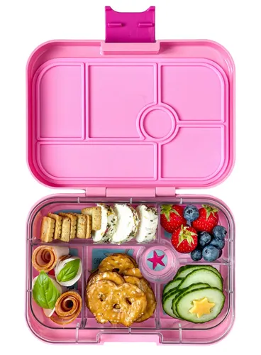 Szczelna średnia śniadaniówka Yumbox Original - power pink / mermaid tray