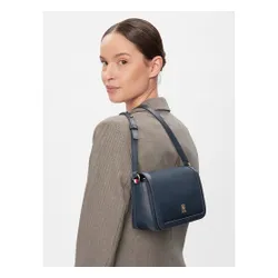 Geantă Tommy Hilfiger Th Essential S Flap Crossover AW0AW15700 Albastru bleumarin