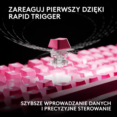 Klawiatura magnetyczna Logitech G Pro X2 TKL Rapid Różowy