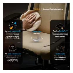 Fotel Diablo Chairs X.Eye Prime, Normal Size, Broken Gold Gamingowy do 140kg Złoty