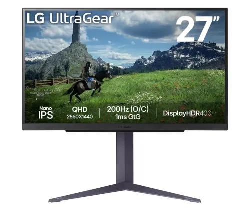 Monitor LG UltraGear 27GS85Q-B 27" 2K Nano IPS 180Hz (O/C 200Hz) 1ms Gamingowy