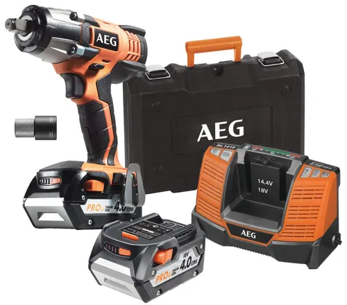 Klucz udarowy AEG PowerTools BSS 18C 12Z LI-402C (+ 2 akumulatory, Ładowarka, walizka)