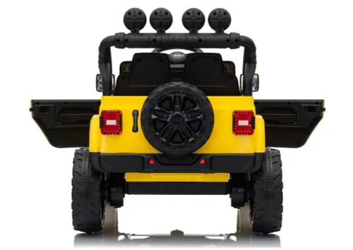 Auto Na Akumulator Jeep Rubicon 2X200W 24V Eva Skóra LED Pilot Radio MP3