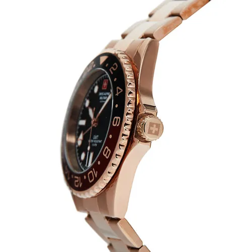 İsviçre Alpine Askeri Saati 7052.1164 Black / Rose Gold / Rose Gold