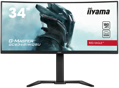 Monitor iiyama G-Master Red Eagle GCB3481WQSU-B1 34" UWQHD VA 180Hz (100Hz HDMI) 0,3ms MPRT Zakrzywiony Gamingowy