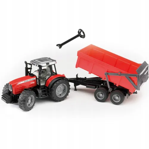 Bruder Traktor Massey Ferguson 7480 z przyczepą wywrotką