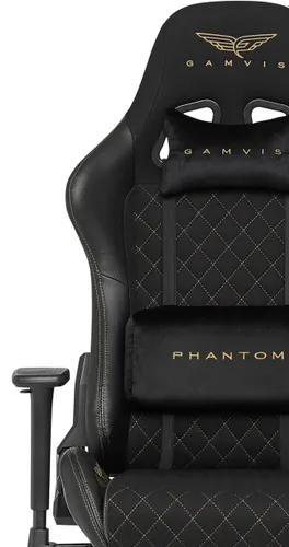 Fotel GAMVIS Phantom Large Czarny (złote elementy)