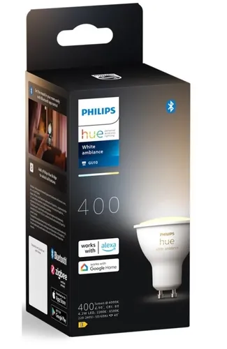 Inteligentna żarówka LED PHILIPS HUE 929003666701 4.2W GU10 Bluetooth, Zigbee