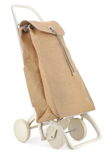 Wózek na zakupy 4-kołowy Rolser I-MAX Yute 4 Wheels - off white