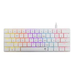 Klawiatura gamingowa White Shark GK-006211 Nagamaki Red Switch przewodowa mechaniczna podświetlana biała