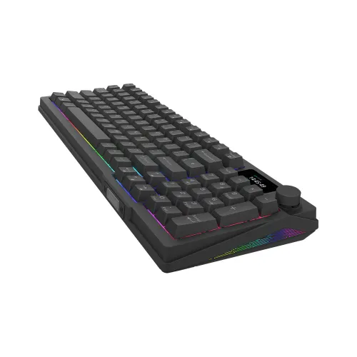 Klawiatura gamingowa Aqirys Atria AQIRYS White Linear przewodowa mechaniczna podświetlana czarna