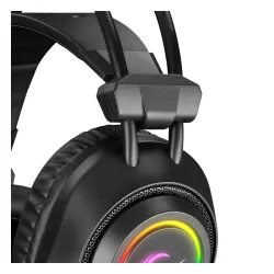 Słuchawki przewodowe z mikrofonem Rampage RM-K19 Raging Plus Nauszne Czarny