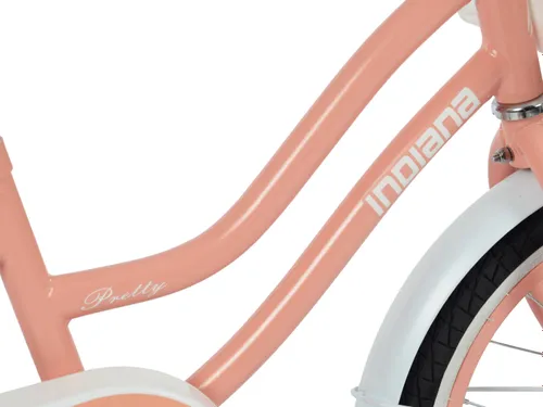 Rower dziecięcy INDIANA Pretty 16 cali dla dziewczynki Brzoskwiniowy