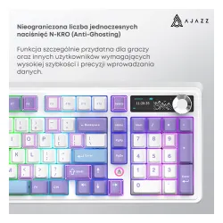 Klawiatura mechaniczna Ajazz AK980 V2 Gift Switch V2 Biało-Fioletowy