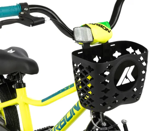 Rower dziecięcy KARBON Jazz 18 cali dla chłopca Limonkowy