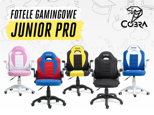 Fotel COBRA Junior Pro CRF2302 7.1T Żółto-czarny