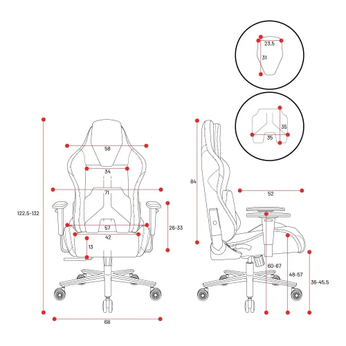 Fotel Diablo Chairs X.One Prime, Normal Size Broken Gold Gamingowy Do 140kg Tkanina Złoty