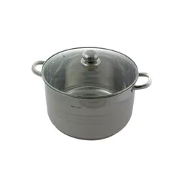 Indukcja garnek stal z pokrywką 17,2l 34cm 7312