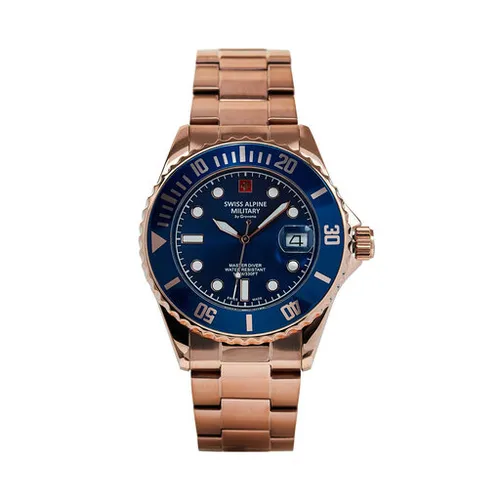 İsviçre Alpine Askeri Saati 7053.1165 Rose Gold / Navy