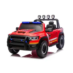 Auto Na Akumulator Dla Dzieci Dodge Ram Straż Poż Zb629-F 4X4 LED Eva Skóra
