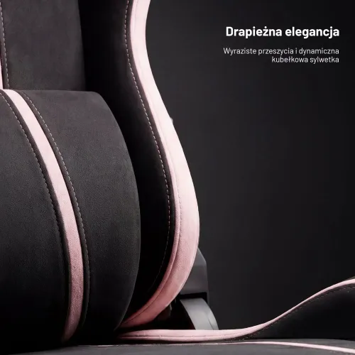 Fotel Diablo Chairs X-One 2.0 Small Akira Pink Gamingowy do 90kg Tkanina Czarno-Różowy