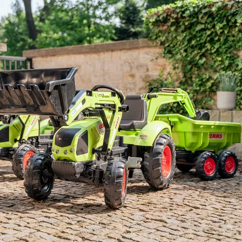 Falk Traktor na Pedały Claas Axos 330 z Koparką i Przyczepą 3-7 lat