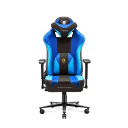 Fotel Diablo Chairs X-Player 2.0 Normal Size Gamingowy do 160kg Skóra ECO Tkanina Czarno-niebieski