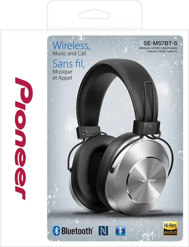 Słuchawki bezprzewodowe Pioneer SE-MS7BT-S Nauszne Bluetooth 3.0 Srebrny