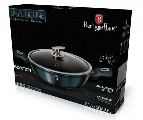 Garnek granitowy 28 cm Berlinger haus bh-1877 aquamarine line 1szt