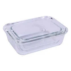 Zestaw pojemników Lamart Szklane Prostokątne LT6057 2szt AIR 600ml/1000ml