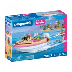 PLAYMOBIL x BARBIE 72122 Łódź przygodowa, zestaw dla dzieci +4 lata