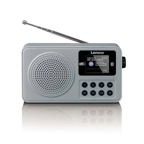 Radioodbiornik Lenco PDR-034GY Radio FM DAB+ Bluetooth Szary