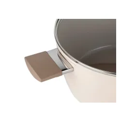 Garnek aluminiowy nieprzywierający z pokrywką FLORINA MOKKA 24 cm 3,6 l