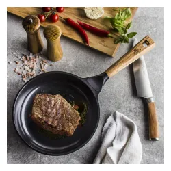 GERLACH Natur 24 cm - patelnia ceramiczna nieprzywierająca z pokrywką