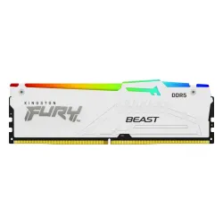 Pamięć RAM Kingston FURY Beast RGB DDR5 64GB (2 x 32GB) 6000 CL30 EXPO Biały
