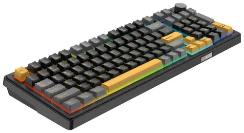 Klawiatura gamingowa White Shark Excalibur czarna KTT Wine Red RGB Hot-Swap