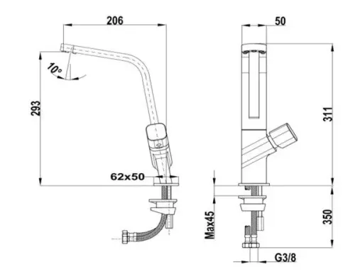 Bateria Teka ICO 915 Mosiądz