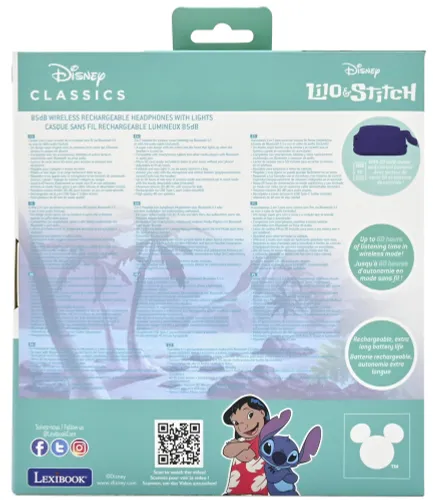 Słuchawki nauszne LEXIBOOK Stitch Niebieski