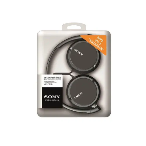 Słuchawki przewodowe Sony MDR-ZX110 Nauszne Czarny