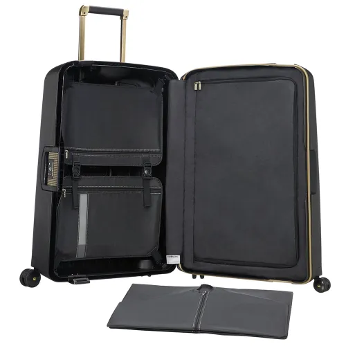 Большой чемодан Samsonite S'Cure DLX-black / Gold deluscious