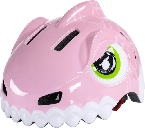 Kask rowerowy WOZINSKY Dinozaur HT-62R Różowy dla Dzieci (rozmiar S)