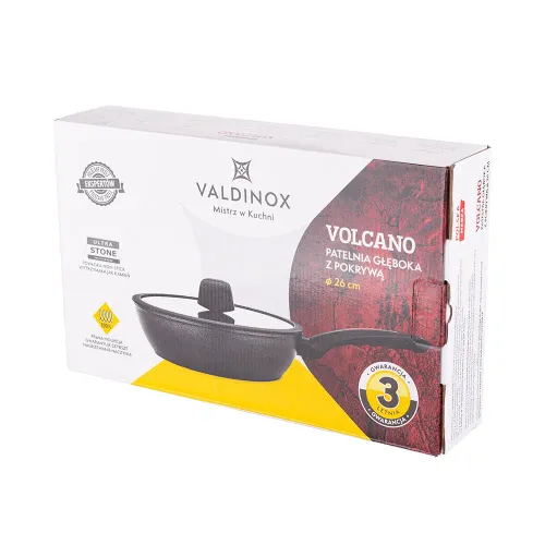 Patelnia nieprzywierająca z pokrywką VALDINOX VOLCANO DEEP 26 cm