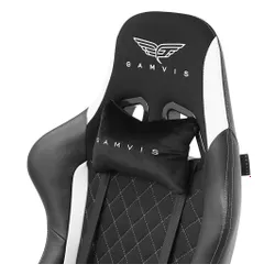 Fotel GAMVIS Phantom Large Czarny (białe elementy)