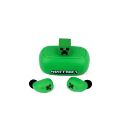 Słuchawki bezprzewodowe OTL Technologies Minecraft Creeper 3D Character Collectible TWS Earphones Dokanałowe Bluetooth 5.3 Zielony