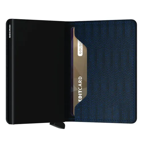 Küçük RFID Cüzdan Slimwallet Gizli Çizgi-donanma